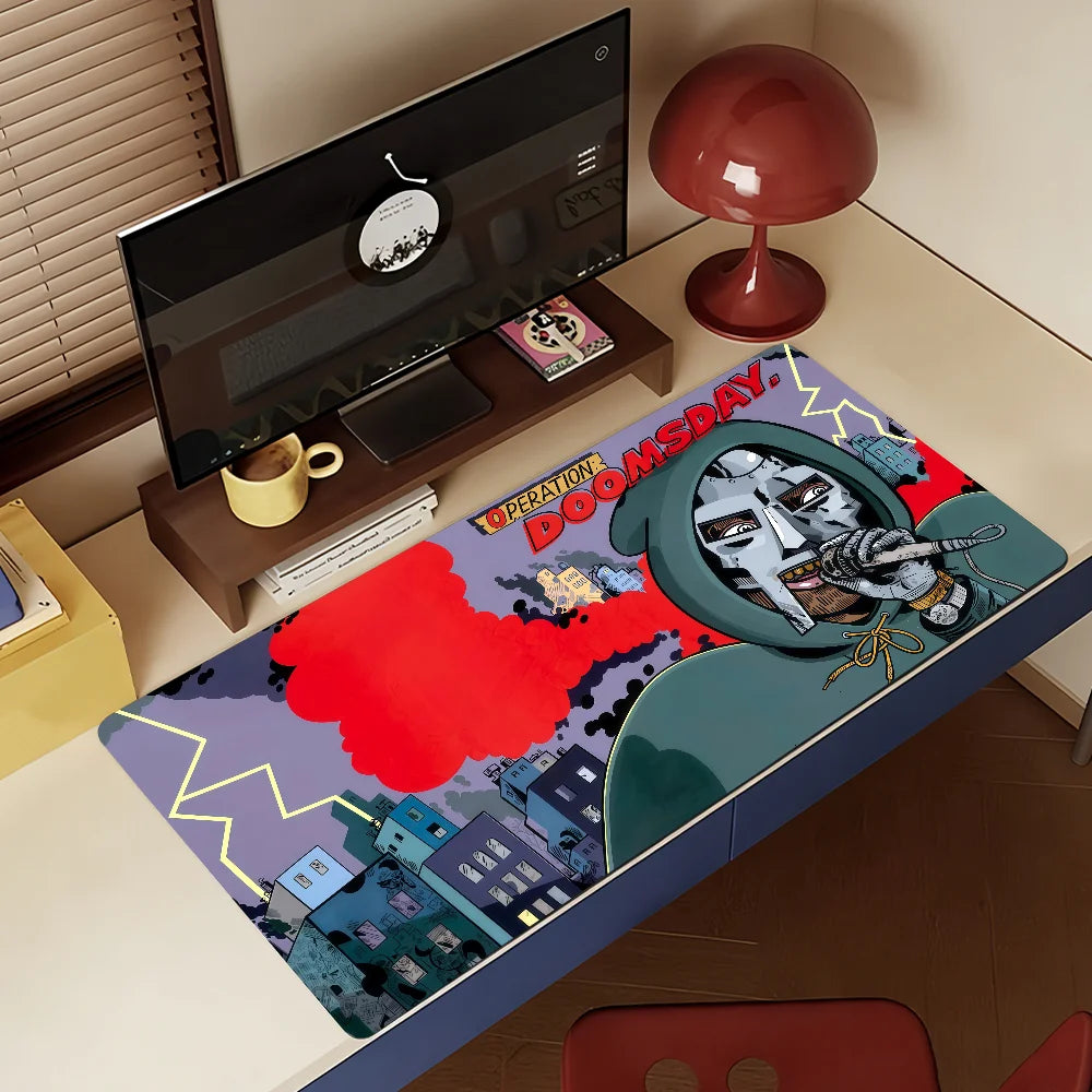 Rapper M-MF D-DOOM   Mouse Pad Non-slip Rubber Computer Mat Gamer Balance Decoracion Deskmat Laptop Office Large