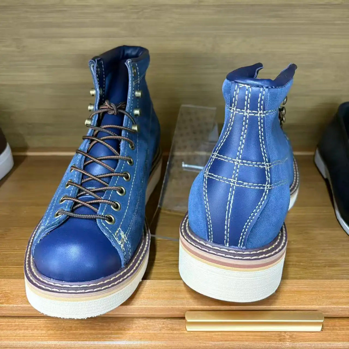 Retro Short-Face Winter Boots for Men And Women Durable Top-Grain Leather Ami Lined Warm And Stylish Fashion Thicken Wide Boot