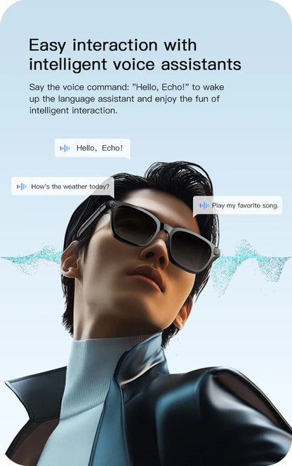 2026 New Smart Glasses 800W HD Camera Video Record AI Assistant Touch Control Translation HD Audio 300mAh Battery Smart Glasses