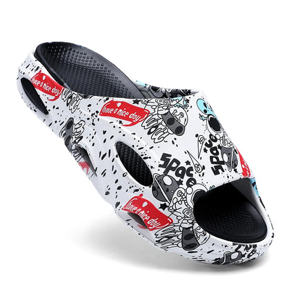 Summer New Men's Women's Light Platform Massage Slippers Unisex Couple Sandals Beach Casual Slides Shoes Soft Sole Flip-flops