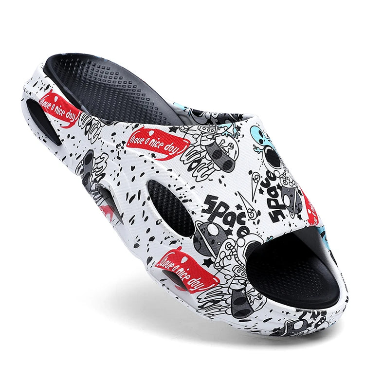 Summer New Men's Women's Light Platform Massage Slippers Unisex Couple Sandals Beach Casual Slides Shoes Soft Sole Flip-flops