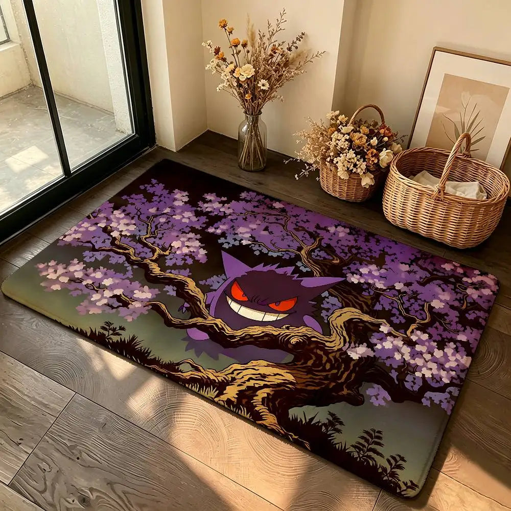 Anime Cute G-Gengar Carpet Bathroom Anti-slip Mat Door Mat Home Decoration Mat Entrance Door Mat Scratch-resistant Door Mat