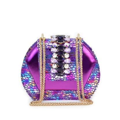 New Arrival Shoe and Bag Set for Party in Women Italian Elegant Woman Heeled Shoes for Wedding Full Rhinestone Wedding Pumps