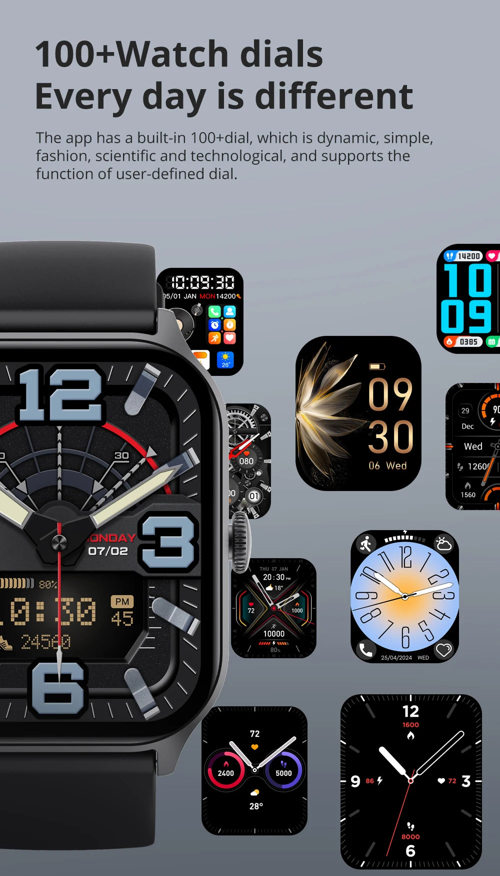 COLMI P77 Smartwatch, Up to 11 day battery life,  Massive 700mAh battery, 2 inch display, Health Management Smart Watch