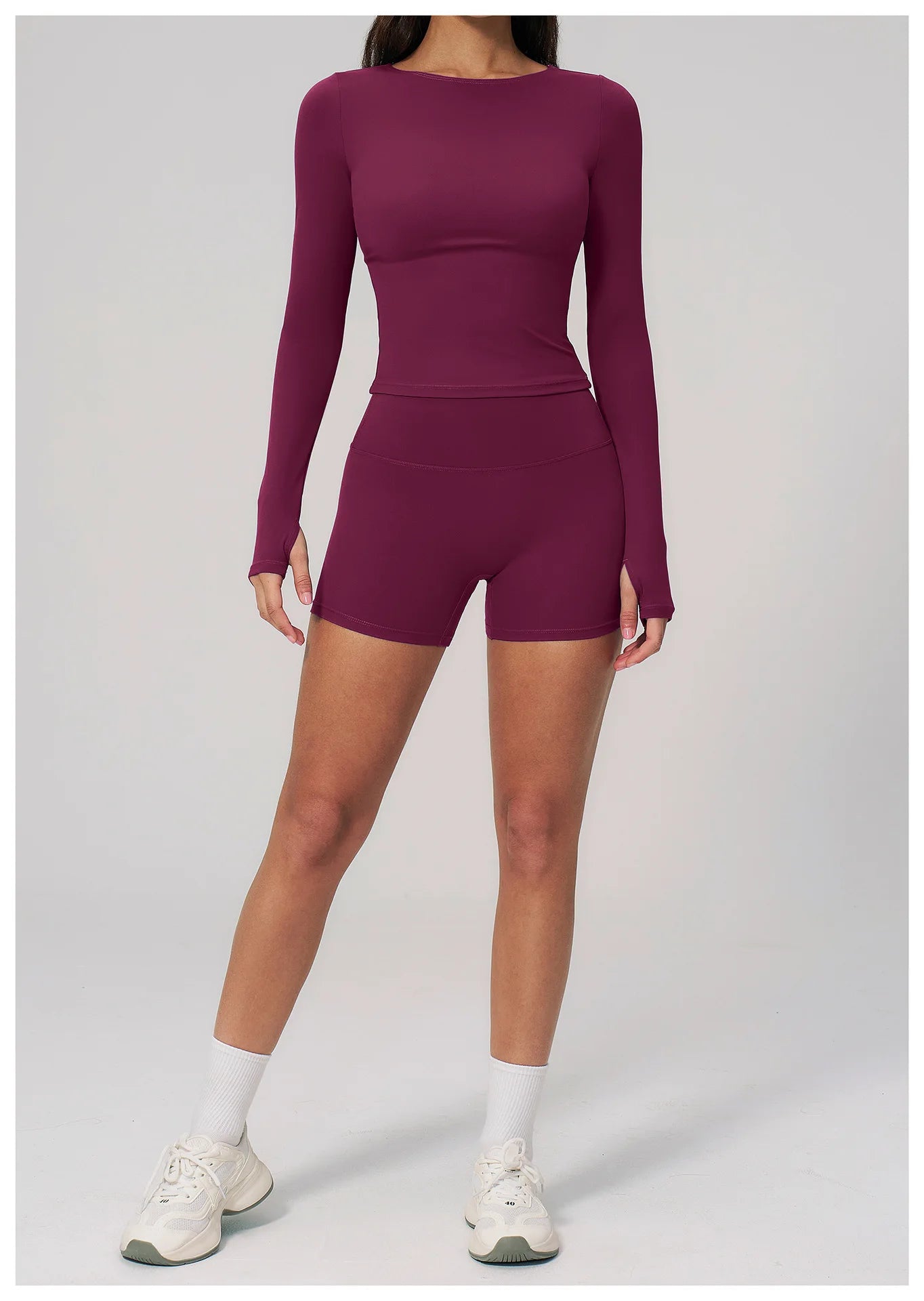 Yoga Set 2PCS Women Tracksuit Sportswear Workout Clothes Athletic Wear Gym Clothing Legging Fitness Top Long Sleeve Sports Suits