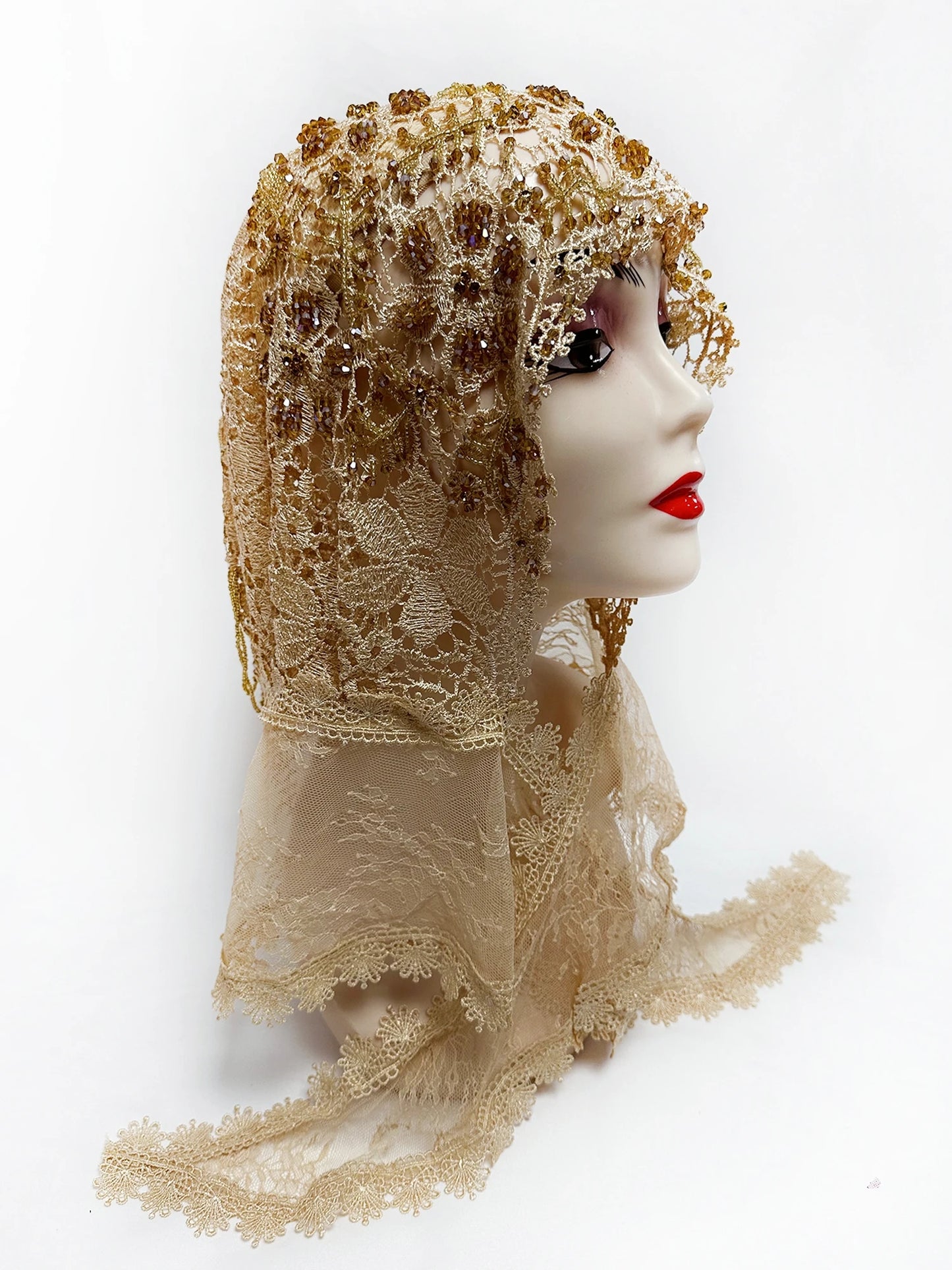 Latest High Quality Muslim Women Prayer Hat Lace Dubai Turban Cap Ready to Wear Hat Prayer Islam Saudi Arabia Lace Hijab