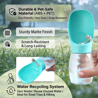 Portable Dog Water Bottle 300ml Leakproof Travel Pet Bowl for Small Large Dogs Hiking Outdoor Dispenser French Bulldog Supplies