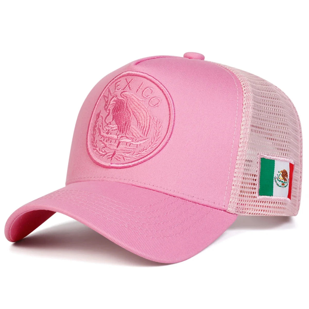 Unisex Mexican Flag Embroidery Baseball Net Caps Adjustable Casual Hats Spring and Summer Outdoor Sunscreen Hat