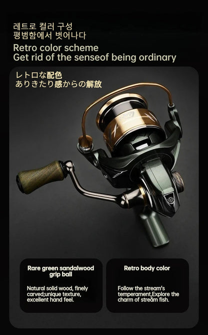 Ultralight Carbon Spinning Reel 1000S–1200S 5.2:1 Gear Ratio 9kg Max Drag  Micro Lure Fishing Reel for Freshwater   Saltwater