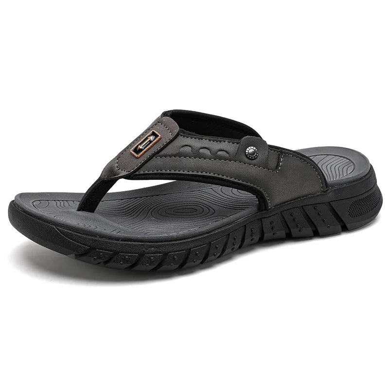 Flip Flops Summer Men's Outdoor Thick Soled Beach Shoes Breathable Cool Non Slip Comfort Sandals Male Casual Hiking Sandals