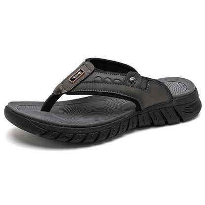 Flip Flops Summer Men's Outdoor Thick Soled Beach Shoes Breathable Cool Non Slip Comfort Sandals Male Casual Hiking Sandals