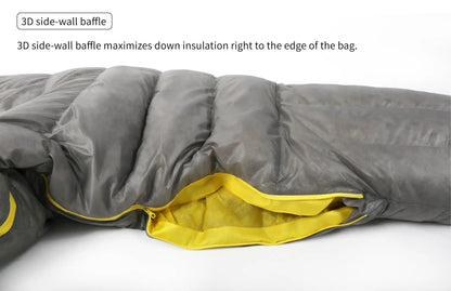 AEGISMAX Wind Hard Dusk Upgrade Ultralight Down Sleeping Bag 7D Nylon DWR 800FP Waterproof Outdoor Hiking Down Pro Sleeping Bag