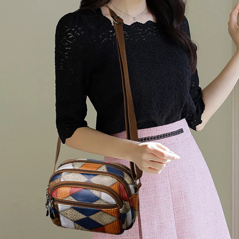 High Quality Solid Color PU Leather Shoulder Bag Old Money Crossbody Bags Women Large Capacity Ladies Handbags Female Tote Sac