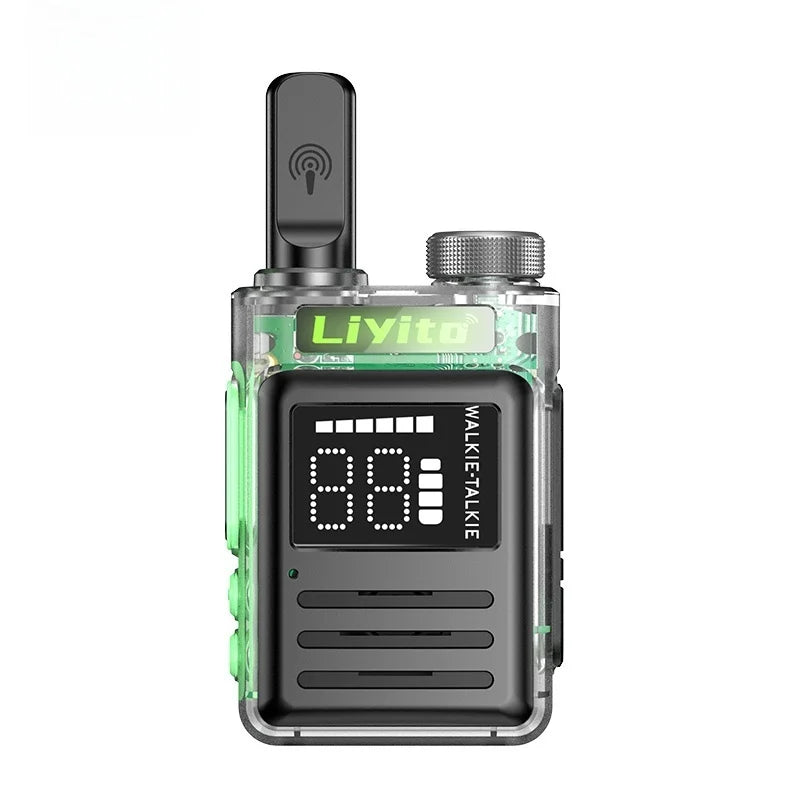 Mini Walkie Talkie 2 Pack Rechargeable Long Range Two Way Radio Type-C Charging 16 Channels Clear Audio for Business Outdoor