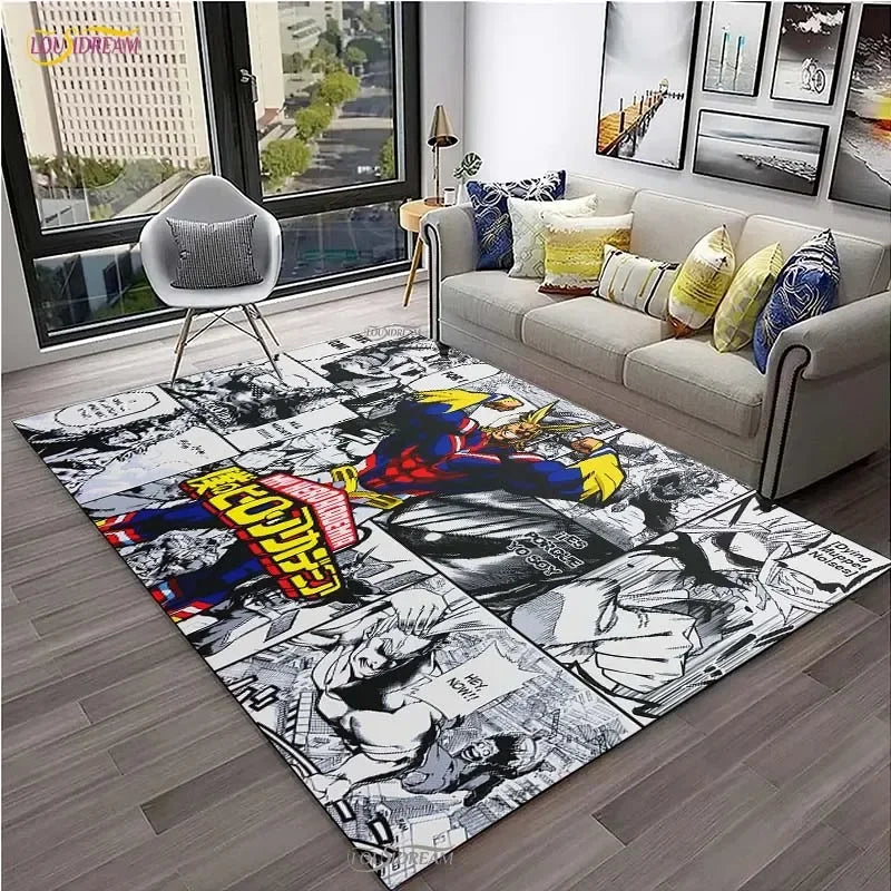 My Hero Cartoon Anime Carpet for Living Room Bedroom Table Cinema Rug Kitchen Door Kids Un-slip Floor Mat Alfombra Birthday gift
