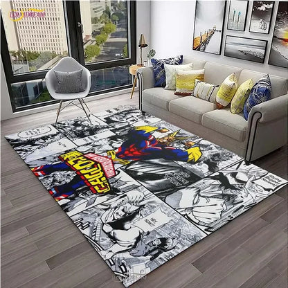 My Hero Cartoon Anime Carpet for Living Room Bedroom Table Cinema Rug Kitchen Door Kids Un-slip Floor Mat Alfombra Birthday gift