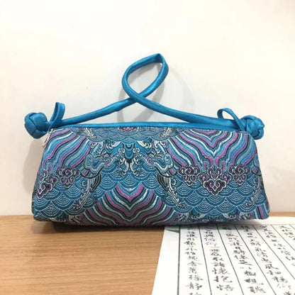 Fashion Luxury Chinese Style Silk Bag Women Handbag Japanese Hand Embroidery Totes Cheongsam Female Cosplay Bags Clutch Purses