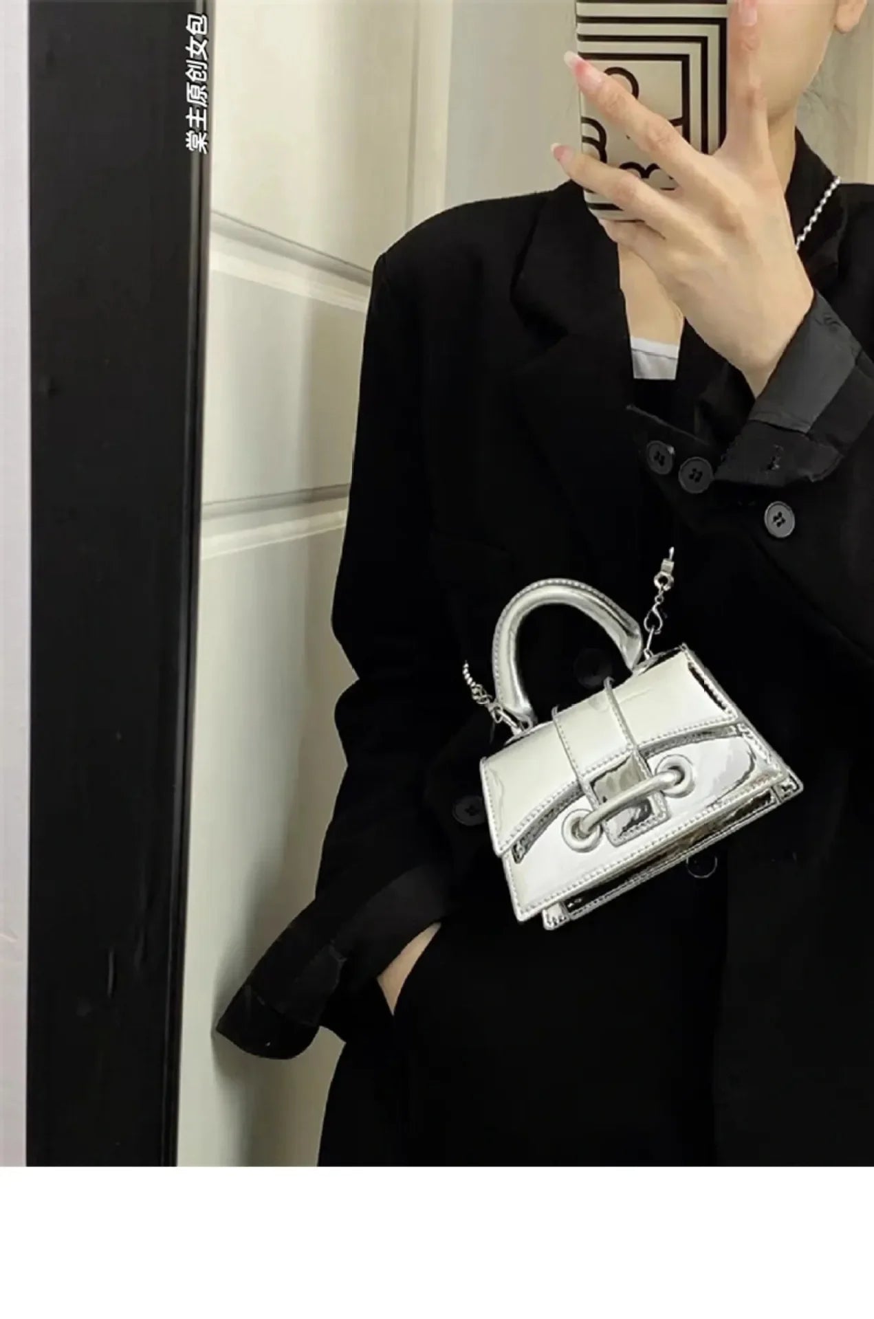 Pu Leather Vintage Women Silver Chic Crossbody Bag Luxury Designer Small Shoulder Bags Fashion Gold Mini Coin Purse Cute Handbag
