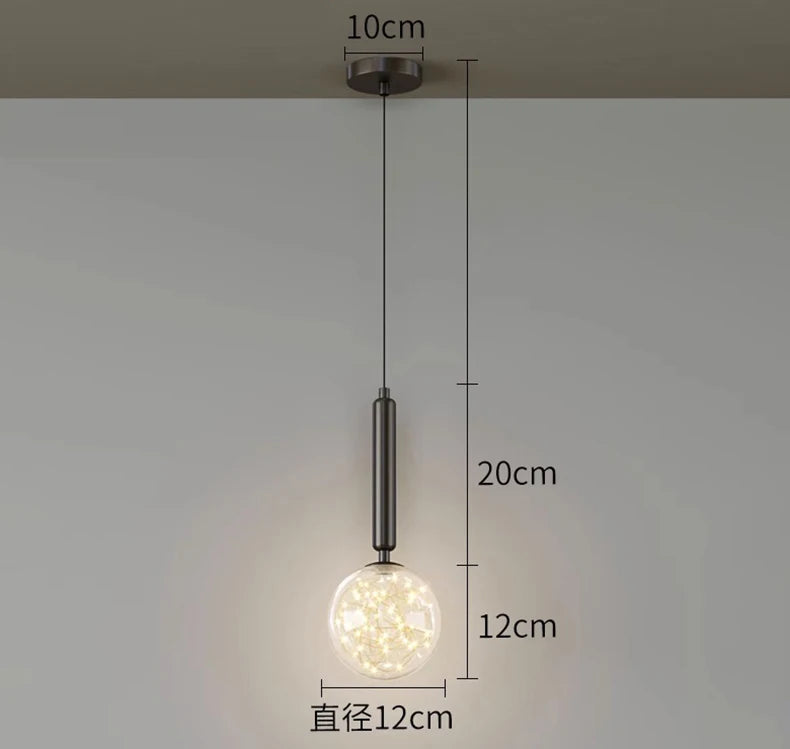 1 PC Modern Home Decor LED Lights Bedroom Lamp Bedside Pendant Light Lamps LED Chandeliers Hanging Light Indoor Lighting