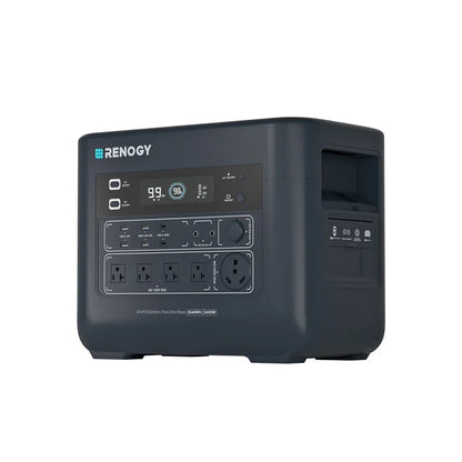 Renogy PowerStation 2000 Portable Power Station, 2048Wh LiFePO4 Solar Generator, 2400W/3600W Surge, TT-30 RV Outlet, ≤20ms UPS Backup, 25dB Quiet, 1-Hr Fast Charge for Home & Off-Grid