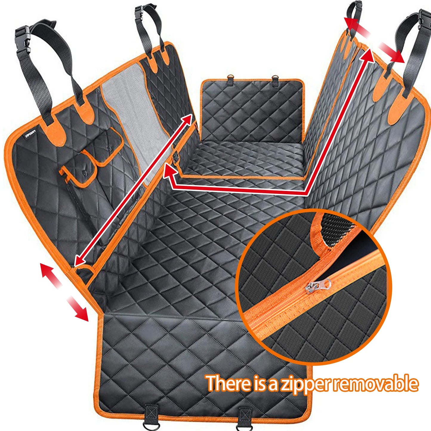 Dog Car Seat Cover Waterproof Pet Dog Carriers Travel Mat Rear Back Seat Safety Pad Hammock For Small Medium Large Dogs Car