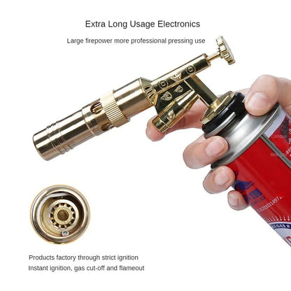 Outdoor Portable Welding Gas Torch Flame Nozzle Butane Burner Camp BBQ Lighter Flamethrower Kitchen Supplies Welding Equipment