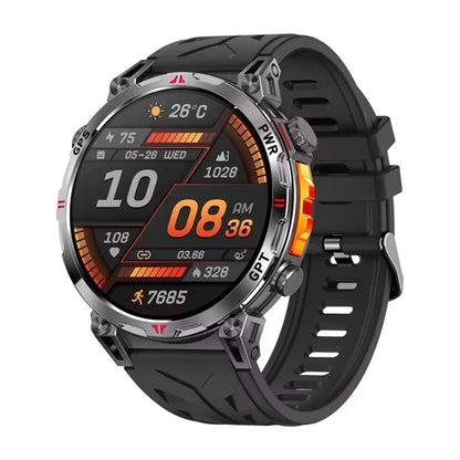 Men KC93 Smart Watch 1.56inch AMOLED GPS Positioning Outdoors Sports Fitness Tracker Bluetooth Calling Large Battery Smartwatch
