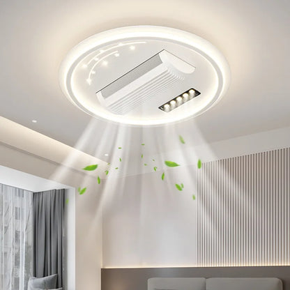 Modern LED Leaf Free Ceiling Fan 6-speed Ceiling Light Remote Control Living Room Bedroom Children's Room Fan Light Home Lightin