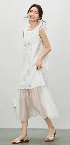 SENTUBILA Women's Summer Skirt 2026 Elegant Elastic Waist Sheen Flowy A Line Long Skirt for Woman Ladies Clothes 162QG4909