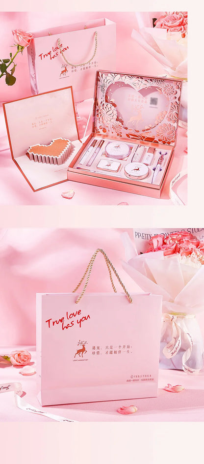 Makeup kit full professional Concealer Cushion BB Cream Lipstick Birthday Valentine's Day Gift Box Kit 10pcs