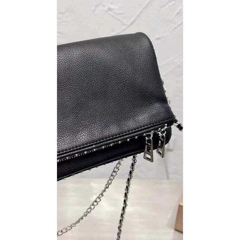 New Fashion Women Envelope Bag PU Leather Retro Crossbody Bag Luxury Design Ladies Shoulder Bag