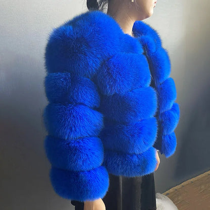 Women's Fur Coat Fox Fur Jackets for Women Clothing Natural Real Fox Fur Jacket Coats for Women Fur Jacket in Promotion