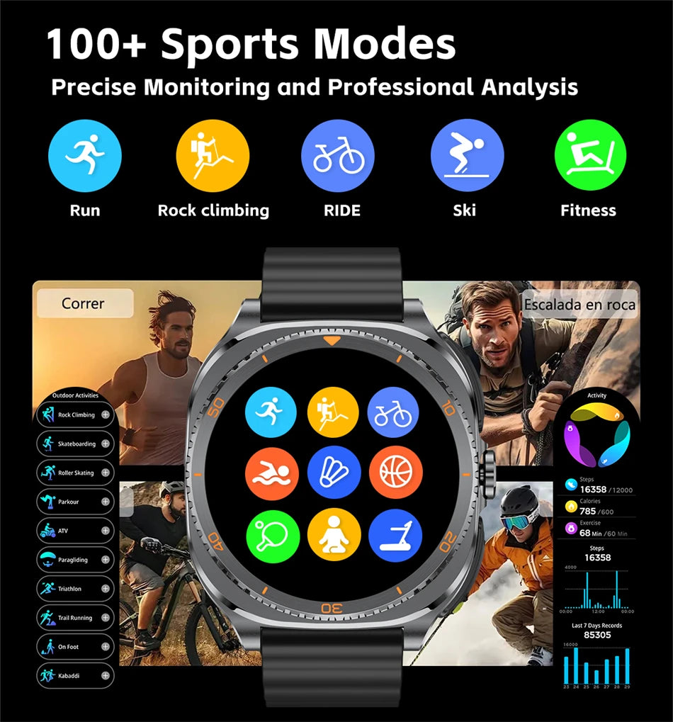 New 2026 TWS 2-in-1 Wireless Headset Smart Watch 7 Ultra AMOLED HD Screen Smartwatch with Earbuds Bluetooth Call Sports Watches