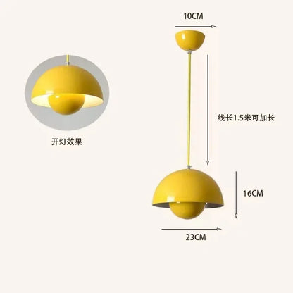 Nordic Minimalist 23cm Pendant Lights Modern Restaurant LED Chandelier E27 Bedroom Study Kitchen Island Home Decoration Gloss