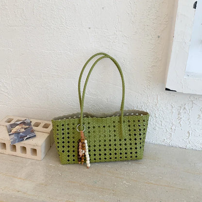 Weave Hollow Out Shoulder Bags for Women 2026 Summer Luxury Designer Hand Bag Females Beach Bags Handbags and Purses