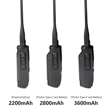 MD-390 Original Battery Enlarge Thicker Battery USB-C Charge 3600mAh Compatible With MD-UV390 MD-390Plus TH-UV8200 Walkie Talkie