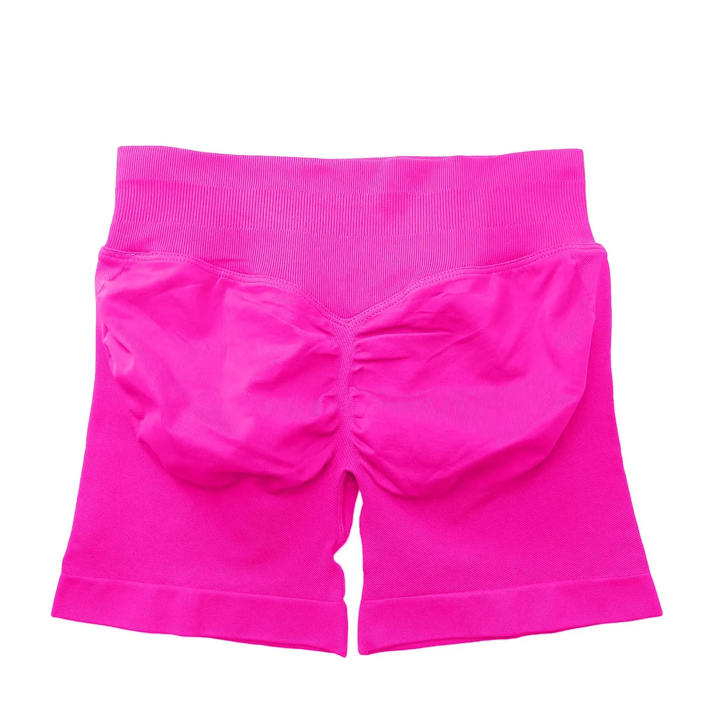 NCLAGEN Impact Shorts 4.5" Women Fitness Sports Biker Shorts Low Ribbed Band Gym Workout Scrunch Butt Yoga Seamless Leggings