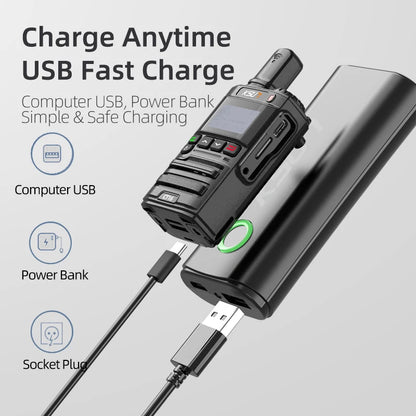 KSUN CT16 Globalptt Walki Talky 4g LTE POC Internet Radio 100 km Long Range 5000 Miles Walkie Talkies with SIM Card