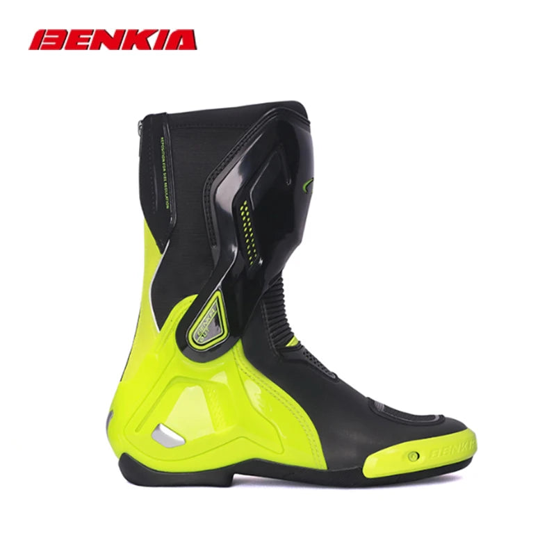 BENKIA CE Certification Motorcycle Botas Professional Track Riding Boots Racing Summer Zapato AntiCollision Off-Road for Rally