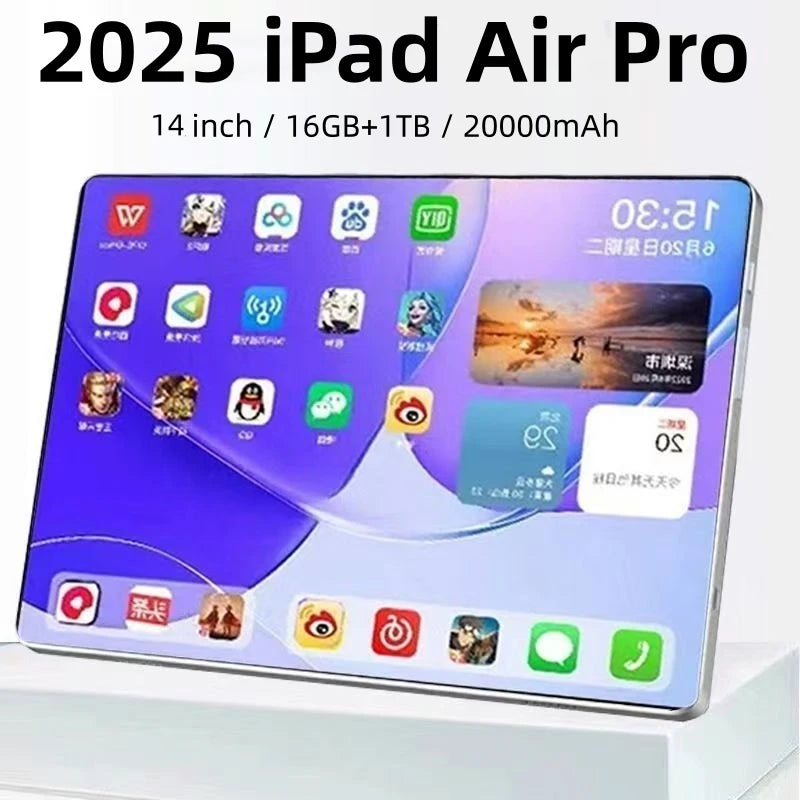 2026 Global Original Tablet iPad Air PRO 12 inch Android 15 22GB+2TB 20000mAh 5G Dual SIM Card WiFi GPS HD 4K Mi AndroidTablet