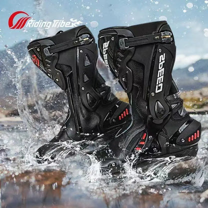 Motorcycle Riding Shoes Men Off-Road Riding Boots Road Racing Long Boots Four Seasons Anti-Fall Motorcycle Motocross Boots
