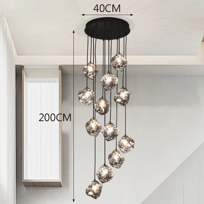 Modern home decor led lights pendant light lamps forstaircase Chandeliers for living room hanging light indoor lighting