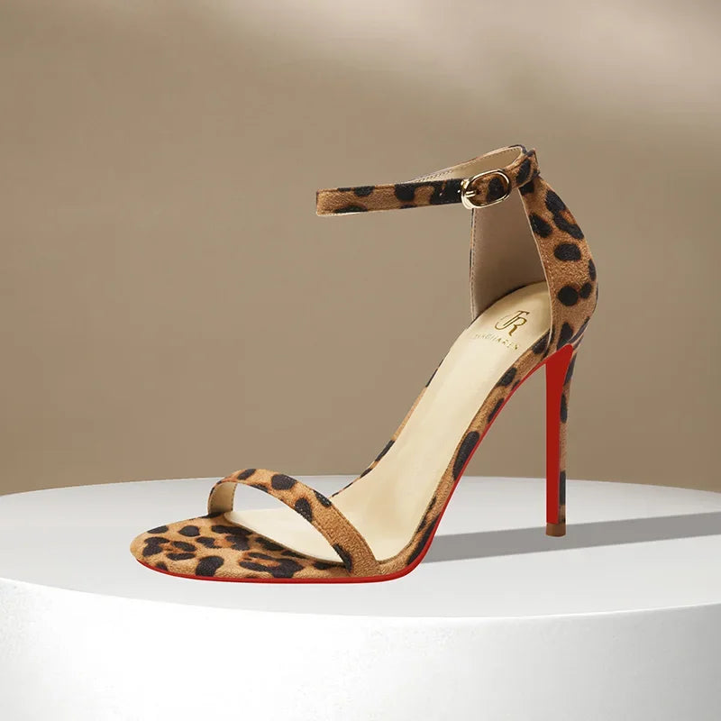 Sandals, Women's Summer New High Heels, Women's Slim Heels, Sexy and Fashionable, Golden Open Toe Straight Strap Sandals