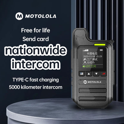 Motolola C65 4G LTE Digital Cluster POC Walkie Talkie Dual SIM Card 5000km Long Range 1500mAh Battery IPX-1 Water Resistant