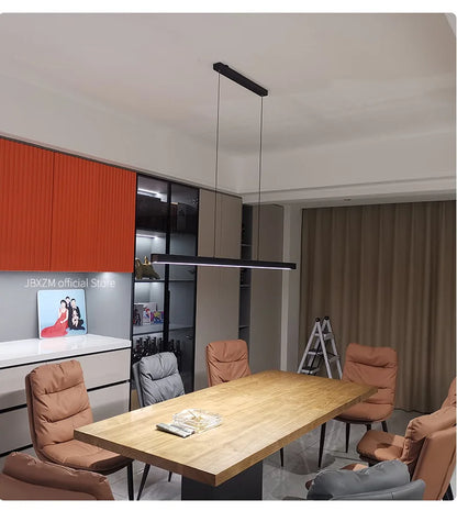 Dining Room Chandelier Dining Table Lighting Kitchen Bar Light LED Linear Lamp Restaurant Pendant Lights Modern Brief Droplight