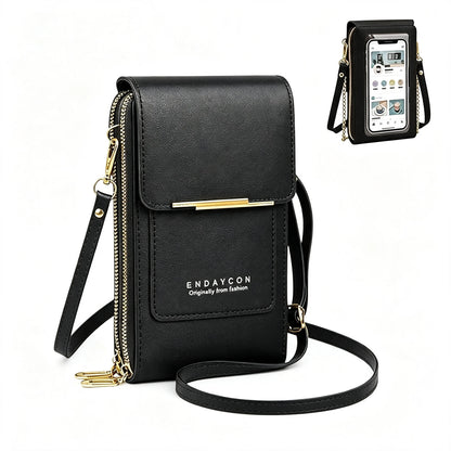 The Women Bag Touch Screen Cell Phone Purse Soft Leather Shoulder Bag Female Handbags Cheap Small Wallet Crossbody Bags
