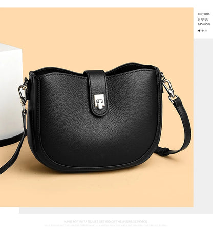 Luxury Genuine Leather Tote Bag Women Real Cow Leather Handbag Fashion Ladies Shoulder Crossbody Bags 2025 New Female Sac A Main