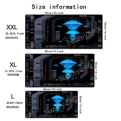 Aerospace components Mouse Pad Large Computer Office Game Table Mat Rubber Anti-slip Stitched Keyboard Mats 90x40 XXL Desk Pads