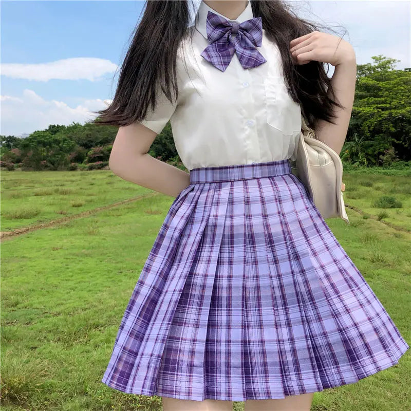 Japanese Bow Tie Skirt Set Student Pleated Skirt Jk Uniform Korean School Sexy Girl Preppy Style Seifuku Japanese School Uniform