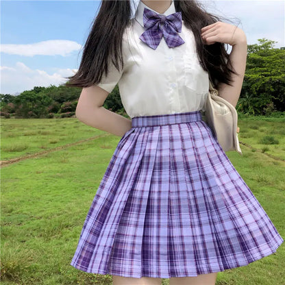 Japanese Bow Tie Skirt Set Student Pleated Skirt Jk Uniform Korean School Sexy Girl Preppy Style Seifuku Japanese School Uniform